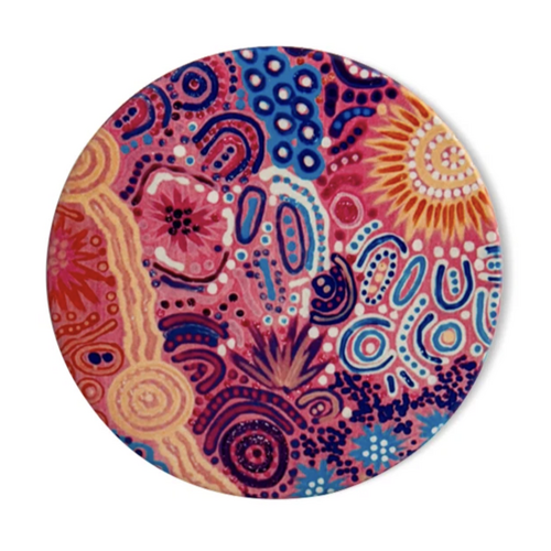 Koh Living Aboriginal Art Ceramic Coaster (Single) - Women's Love Story