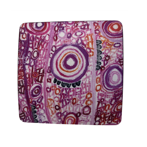Utopia Aboriginal Art Neoprene Single Coaster - Awelye 