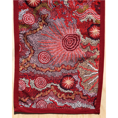 Better World Aboriginal Art Cotton Tablerunner (150cm x 45cm) - Family & Country