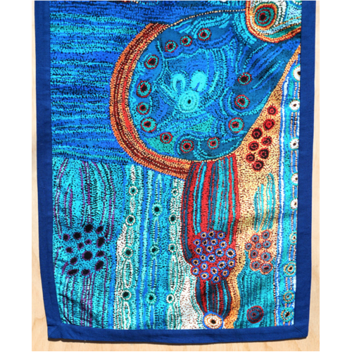 Better World Aboriginal Art Cotton Tablerunner (150cm x 45cm) - Two Sisters