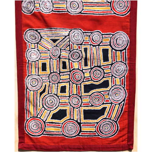 Better World Aboriginal Art Cotton Tablerunner (150cm x 45cm) - Snake Dreaming
