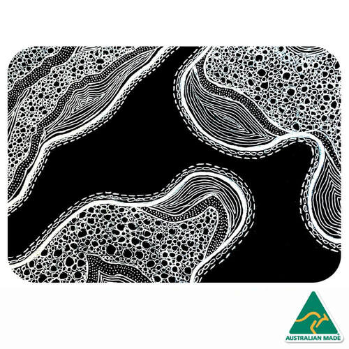 Recycled Aboriginal Placemat/Mouse Pad (1) - Waterways