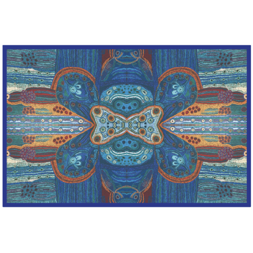Better World Aboriginal Arts Aboriginal design Cotton Tablecloth (150cm x 230cm) - Two Sisters