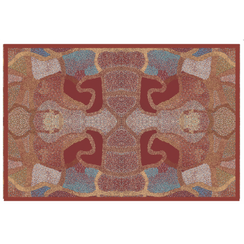 Better World Aboriginal Arts Aboriginal design Cotton Tablecloth (150cm x 230cm) - Salt Lake