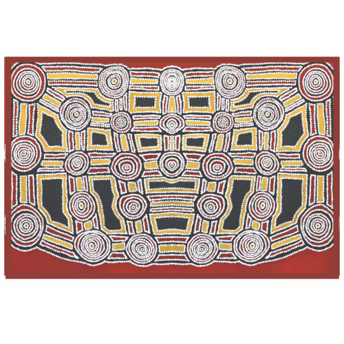 Better World Aboriginal Arts Aboriginal design Cotton Tablecloth (150cm x 230cm) - Snake Dreaming