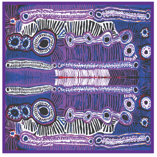 Better World Aboriginal Art Cotton SquareTablecloth (150cm x 150cm) - Two Dogs Dreaming