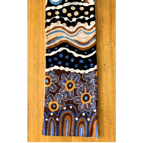 Better World Aboriginal Art Wool Tablerunner (120cm x 30cm) - Ocean & Earth
