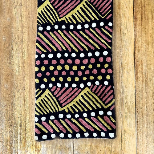 Better World Aboriginal Art Wool Tablerunner (120cm x 30cm) - Jilamara