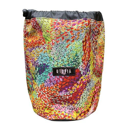 Utopia Aboriginal Art Drawstring Tote Bag - Firesparks