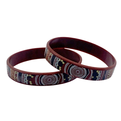 Dezigna Aboriginal Art Silicone Wristbands - Land