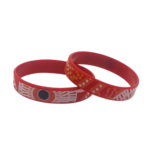 Dezigna Aboriginal Art Silicone Single Wristband - Sorry