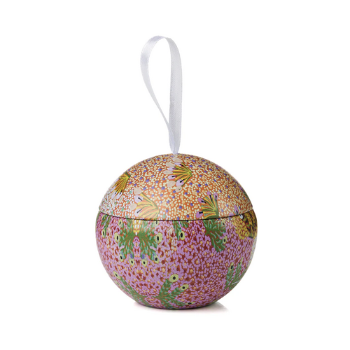 Ampilatwatja Aboriginal Art  Xmas Bauble Tin - Bush Medicine Plants