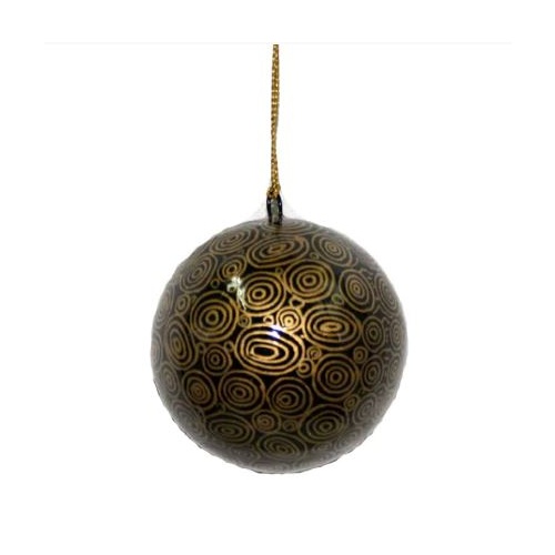 BWA Lacquered Xmas Ball Decoration - Seven Sisters (BLACK/GOLD)