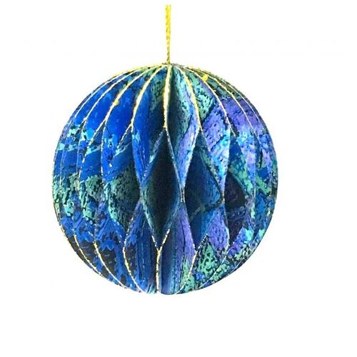 Better World Aboriginal Art Handmade Cotton Paper Honeycomb Xmas Ball - Pikilyi