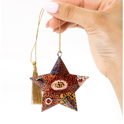 Seven Sisters - Better World Aboriginal Art 3D Lacquered Star