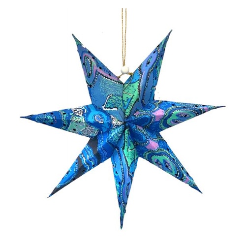 Better World Aboriginal Art Xmas Handmade Paper Star - Pikilyi