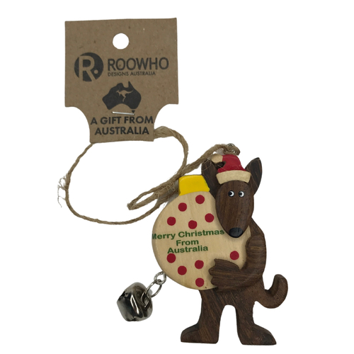 RooWho Xmas Roo Wooden Ornament Ball & Bell