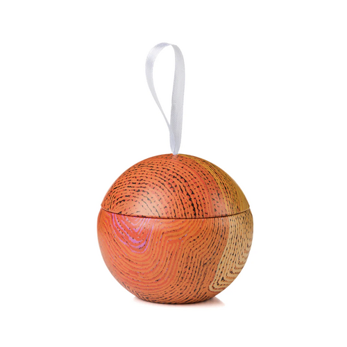 Yarliyil Aboriginal Art  Xmas Bauble Tin - Wangamirr - My Birthplace, Ben River, Argyle Country
